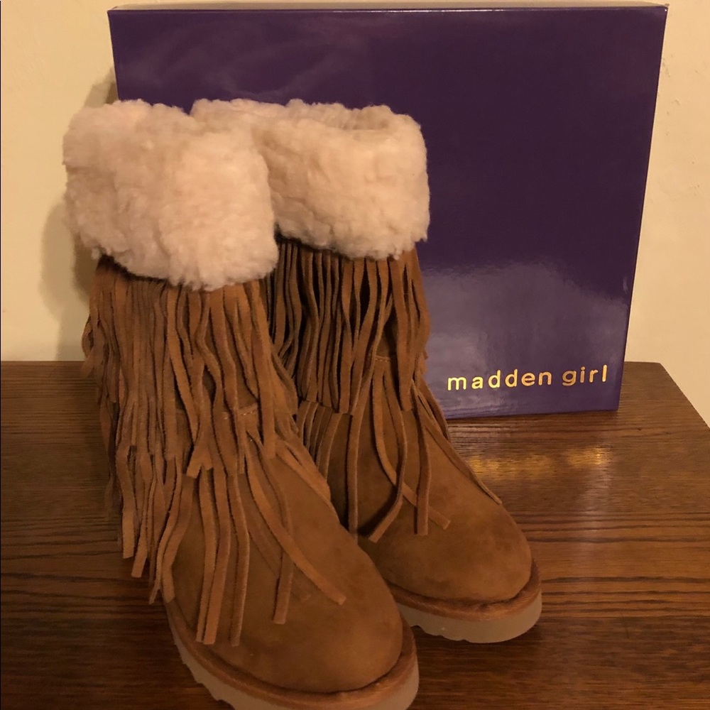 Madden Girl Boots with Fringe!